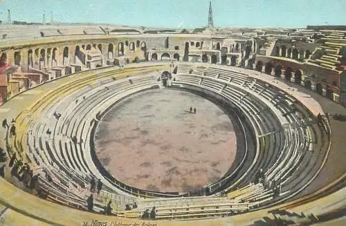 Postcard France Nimes arena interior