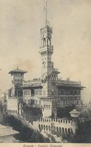 Postcard  Italy Genova castello Makenzie
