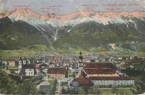 Postcard  Austria > Tirol > Innsbruck gegen Norden