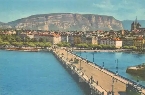 Postcard Switzerland > GE Geneva Pont du Mont Blanc