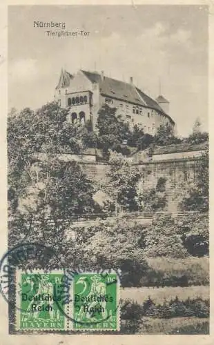 Postcard Germany > Bavaria > Nurnberg Tiergartner Tor