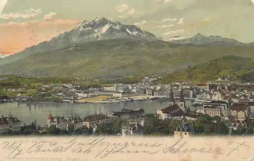 Postcard Switzerland Luzern mit Pilatus