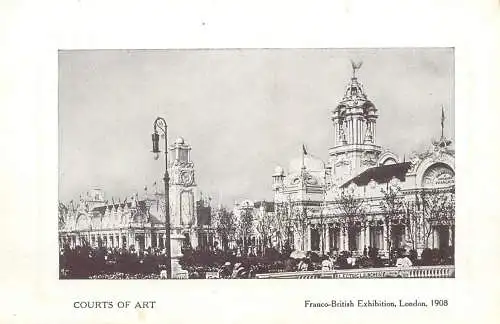 Postcard Courts of art Franco British exhibition London 1908