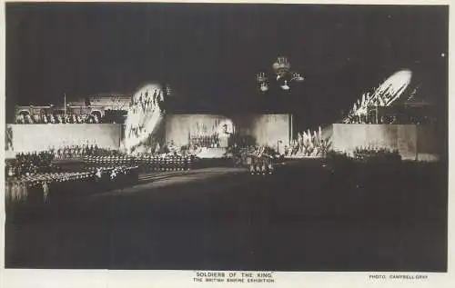 Postcard the british empire exhibition Soldiers of the king