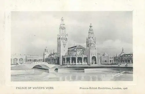 Postcard Franco-British exhibition London 1908 Palace of women's work
