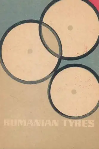 Romania advertising radio amateur QSL card Romania Y05AGO Rumanian tyres