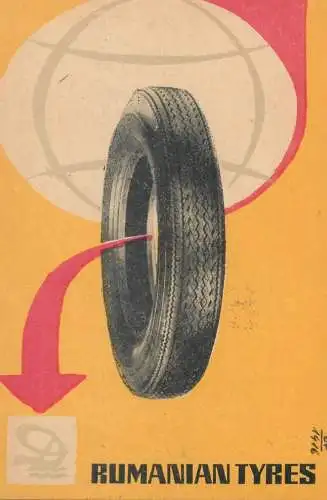 Romania advertising radio amateur QSL card Rumanian tyres YO8OE Popa Aurel