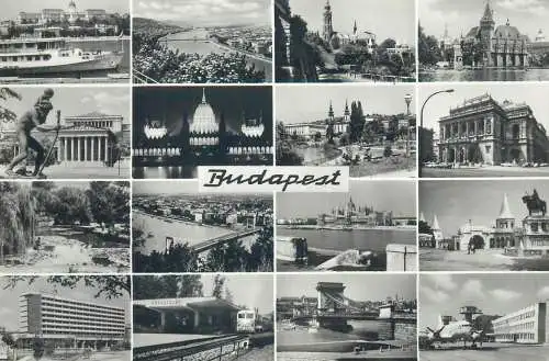 Postcard Hungary Budapest multi view 1967