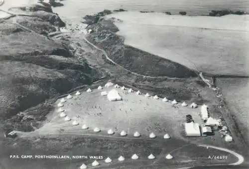 Postcard UK North Wales PPS Camp Porthdinllaen aerial