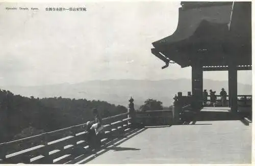 Japan scenic vintage postcard Kyoto  Kiyomiza temple