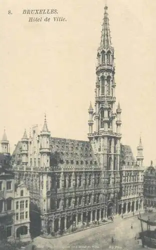 Postcard Belgium Bruxelles hotel de ville