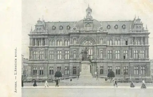 Postcard Belgium Antwerp Anvers l'Athenee Royal
