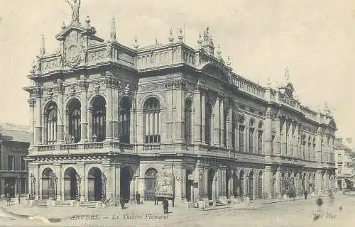 Postcard Belgium Antwerp Anvers le Theatre Flamand
