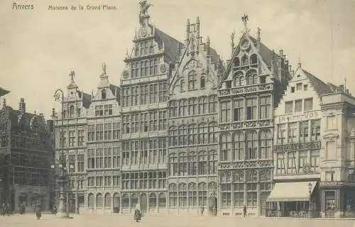 Postcard Belgium Antwerp Anvers Maisons de la Grand'Place