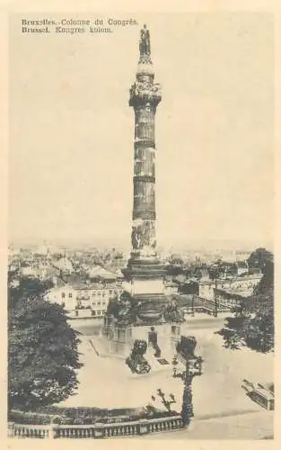 Postcard Belgium Bruxelles Colonne du Congres