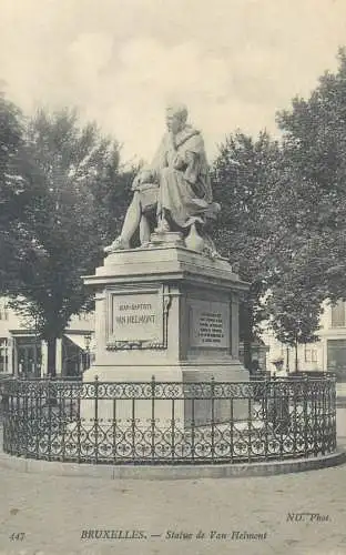 Postcard Belgium Bruxelles statue de Van Helmont