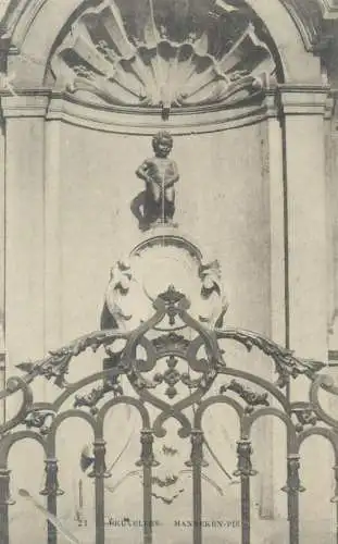 Postcard Belgium Bruxelles Manneken pis