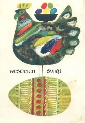 Easter Holiday greetings chicken pencilled egg drawing