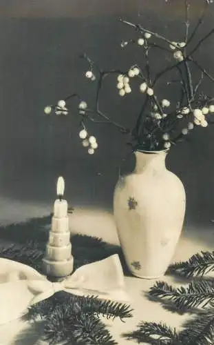 Christmas greetings vase floral decorative ornament