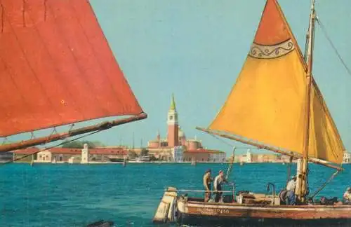 Italy Venezia Isola di S. Giorgio  sailing types and scenes