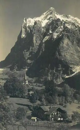 Switzerland Grindelwald Wetterhorn mountain cottage