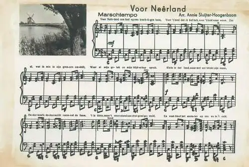 Netherlands Voor Neederland song Arr. Annie Sluijter Hogenboom