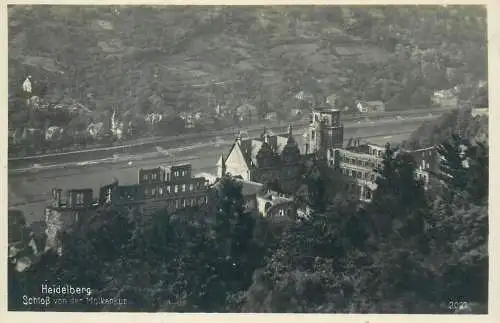 Germany Heidelberg Schloss von den Molkenkur