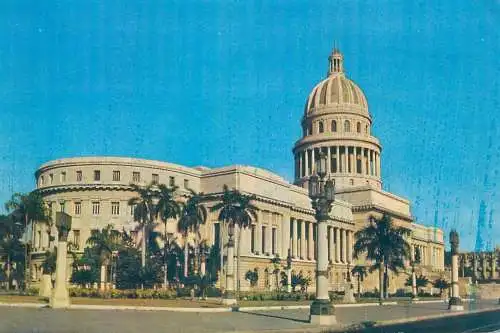 Postcard America Cuba Havana sciences academy 1974
