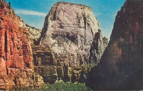Postcard America USA UT - Utah > Zion national park Great White Throne 1970