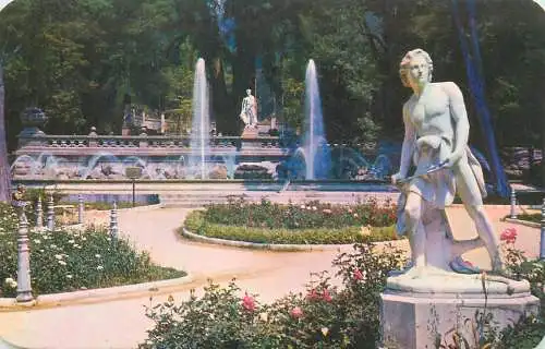Postcard America Mexico fuente en el Bosque de Chapultepec fountain