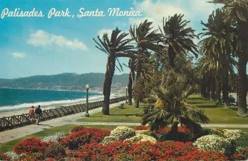Postcard USA CA - California Palisades Park Santa Monica 1969