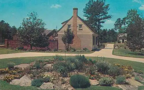 Postcard USA United States Stone Mountain GA Cook house and flowers Ante Bellum plantation