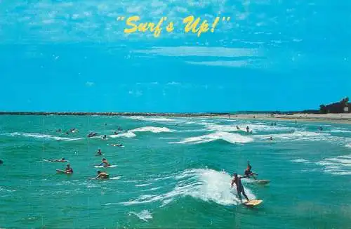 Postcard USA United States Fl Florida coast surf