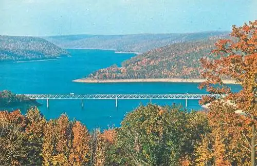 Postcard USA United States NY Salamanca New York Cornplanter bridge 2008