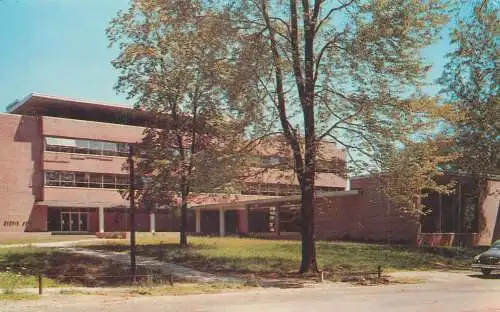 Postcard USA IN Richmond Indiana David Worth Dennis Science hall 1957