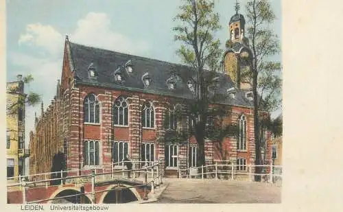 Postcard Netherlands Leiden university