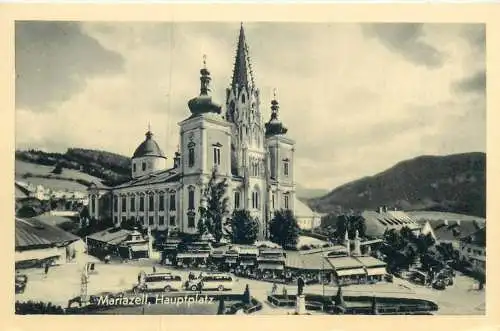 Postcard Austria Mariazell Hauptplatz 1950