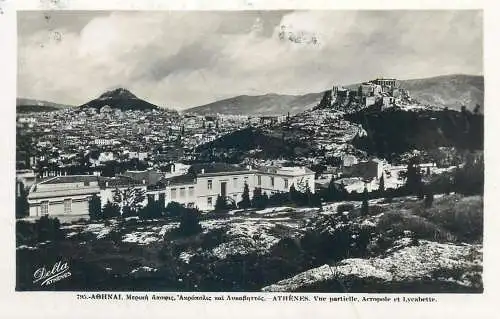 Postcard Greece Athens panorama Acropole