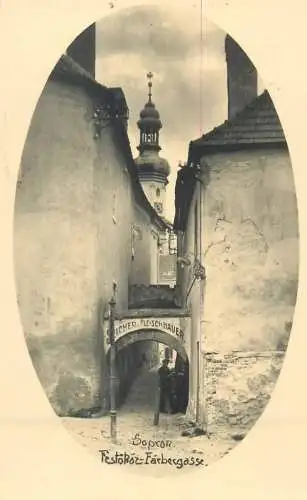 Postcard Hungary Sopron Festoroz Farbergasse