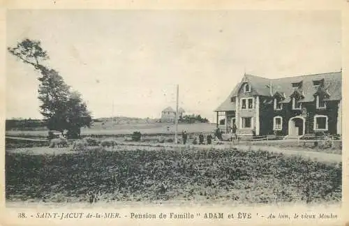 Postcard France St-Jacut de la Mer pension de famille Adam et Eve