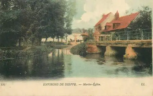 Postcard France environs de Dieppe Martin Eglise