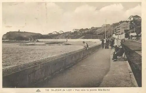 Postcard France St. Jean de Luz pointe Ste-Barbe