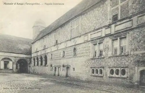Postcard France Manoir d'Ango Varengeville facade interieure
