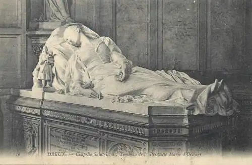 Postcard France Dreux chapelle Saint-Louis tombeau de la Princesse Marie d'Orleans