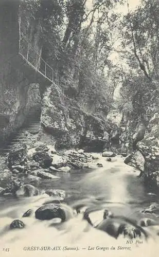 Postcard France Savoie Gresy sur Aix les gorges du Sierro