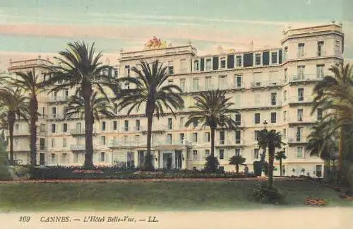 Postcard France Cannes hotel Belle Vue
