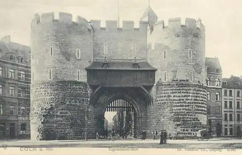 Postcard Germany Koln am Rhein castle gate