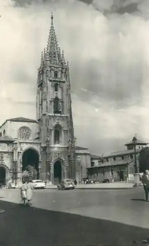Postcard Spain Oviedo cathedral