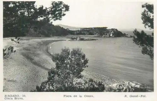 Postcard Spain Costa Brava playa de la Conca S'agaro