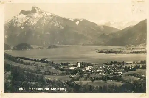 Postcard Austria Mondsee mit Schafberg 1983